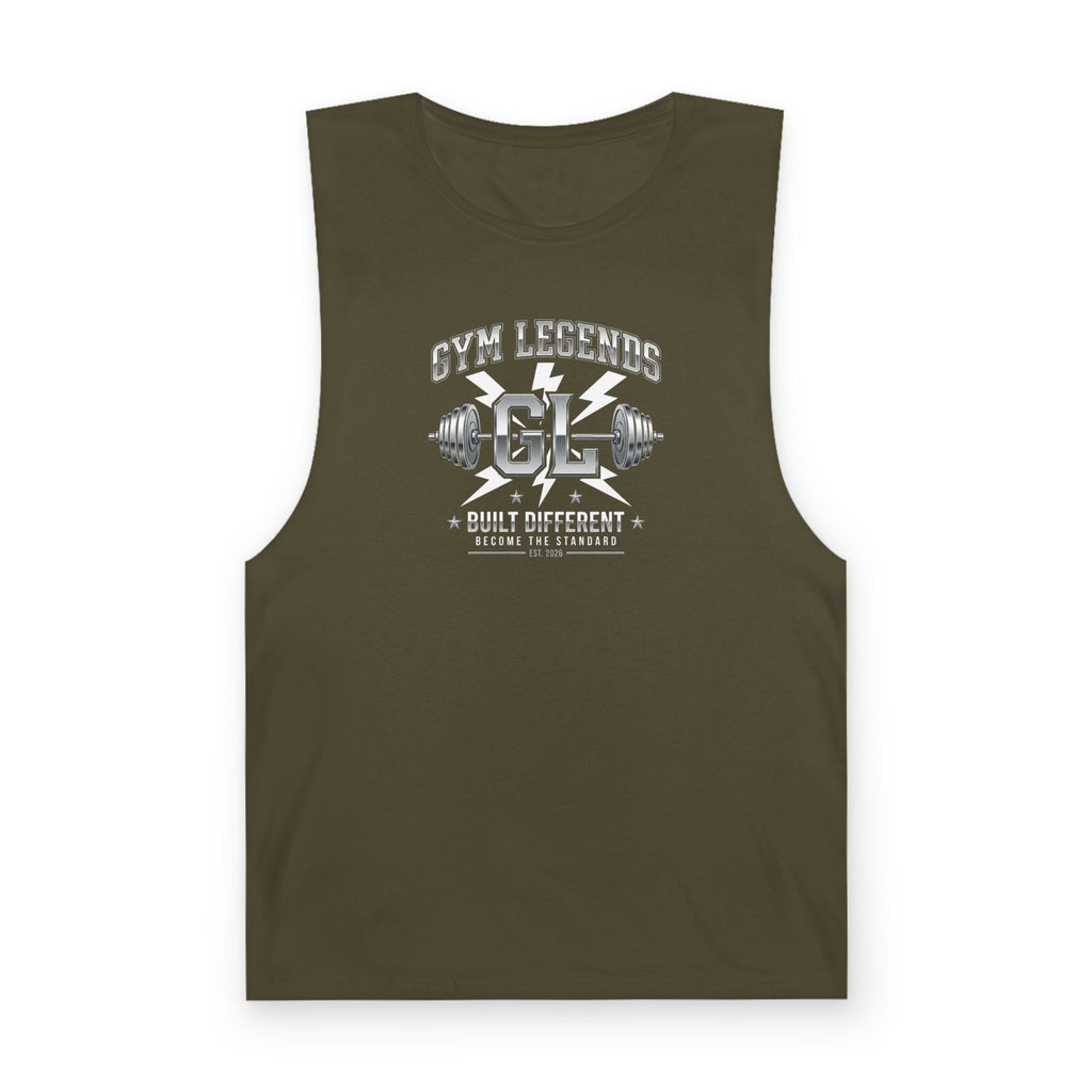 Gym Legends Tank — Built Different Weightlifting Muscle Workout Tank