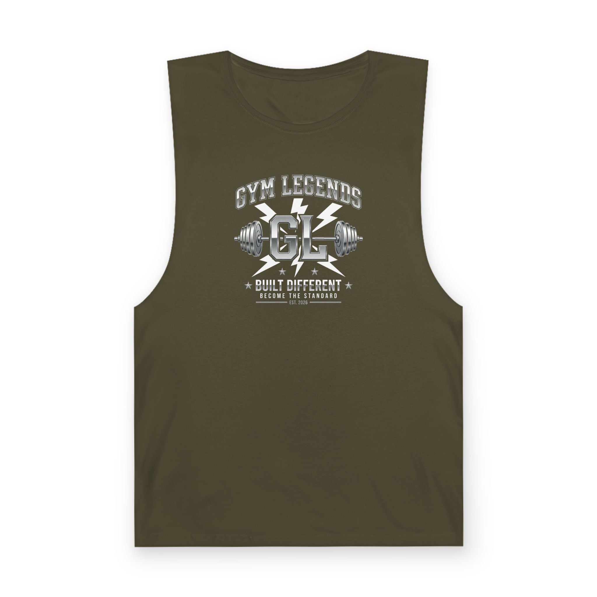 Gym Legends Tank — Built Different Weightlifting Muscle Workout Tank