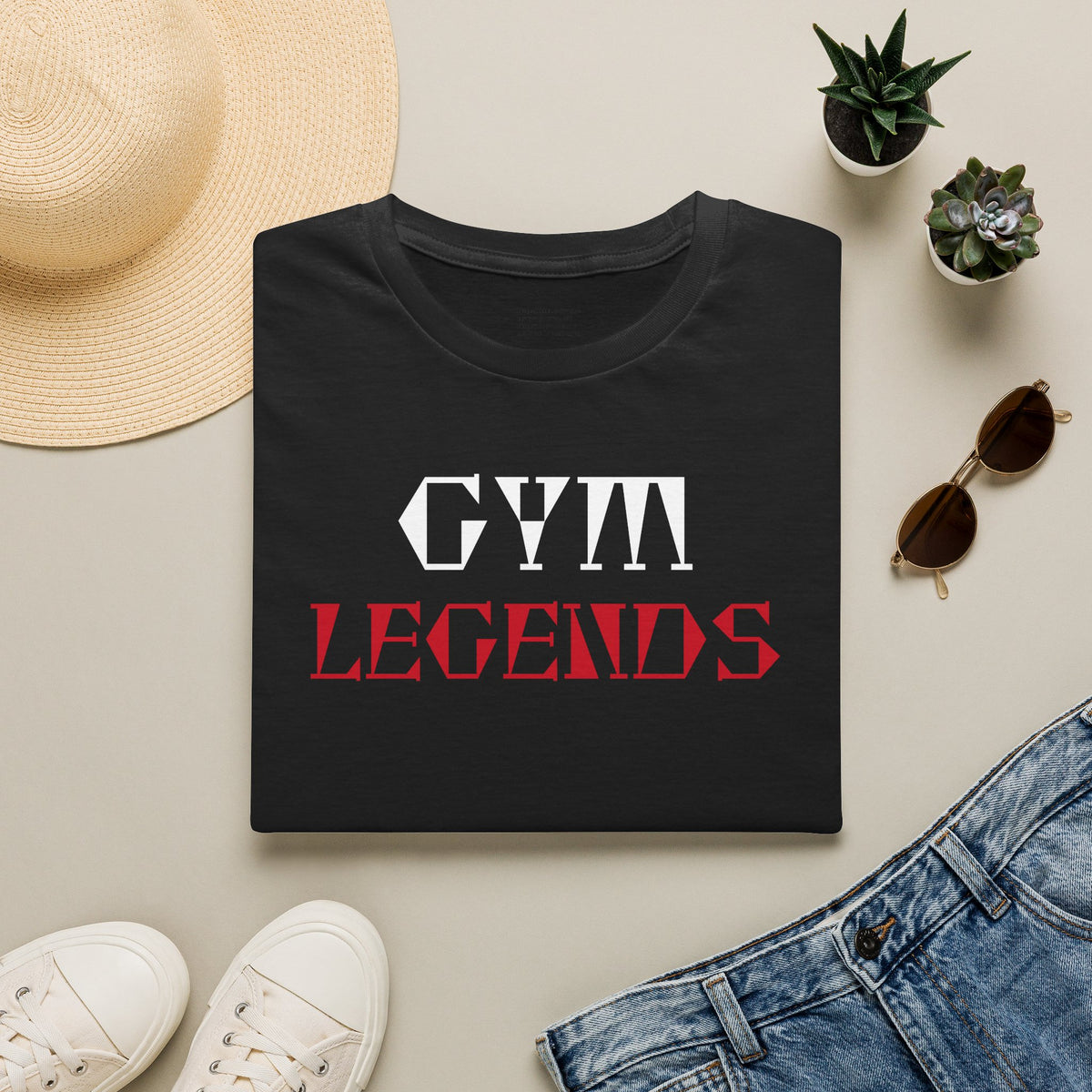Gym Legends T-Shirt — Retro Patriotic Fitness Tee