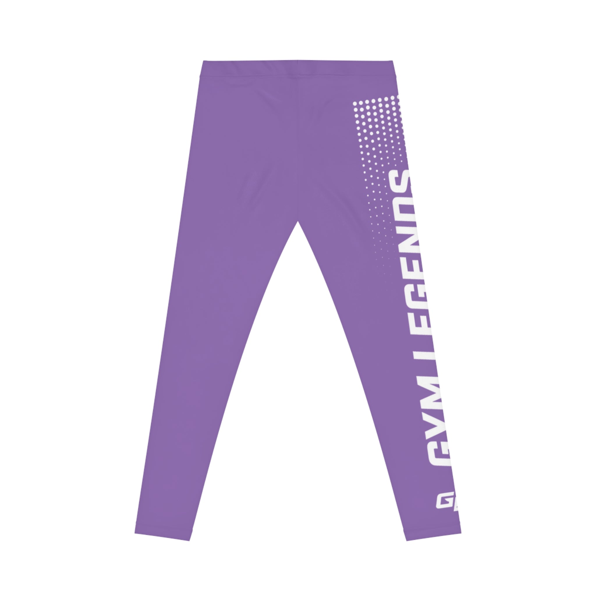 Gym Legends Purple Leggings — Women’s Athletic AOP with Side Logo