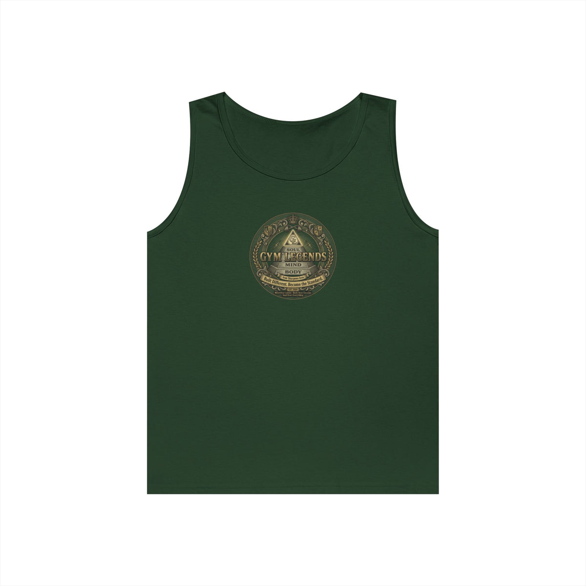 Vertical Script Tank Top — Minimalist 'Gym Legend' Fitness Tank