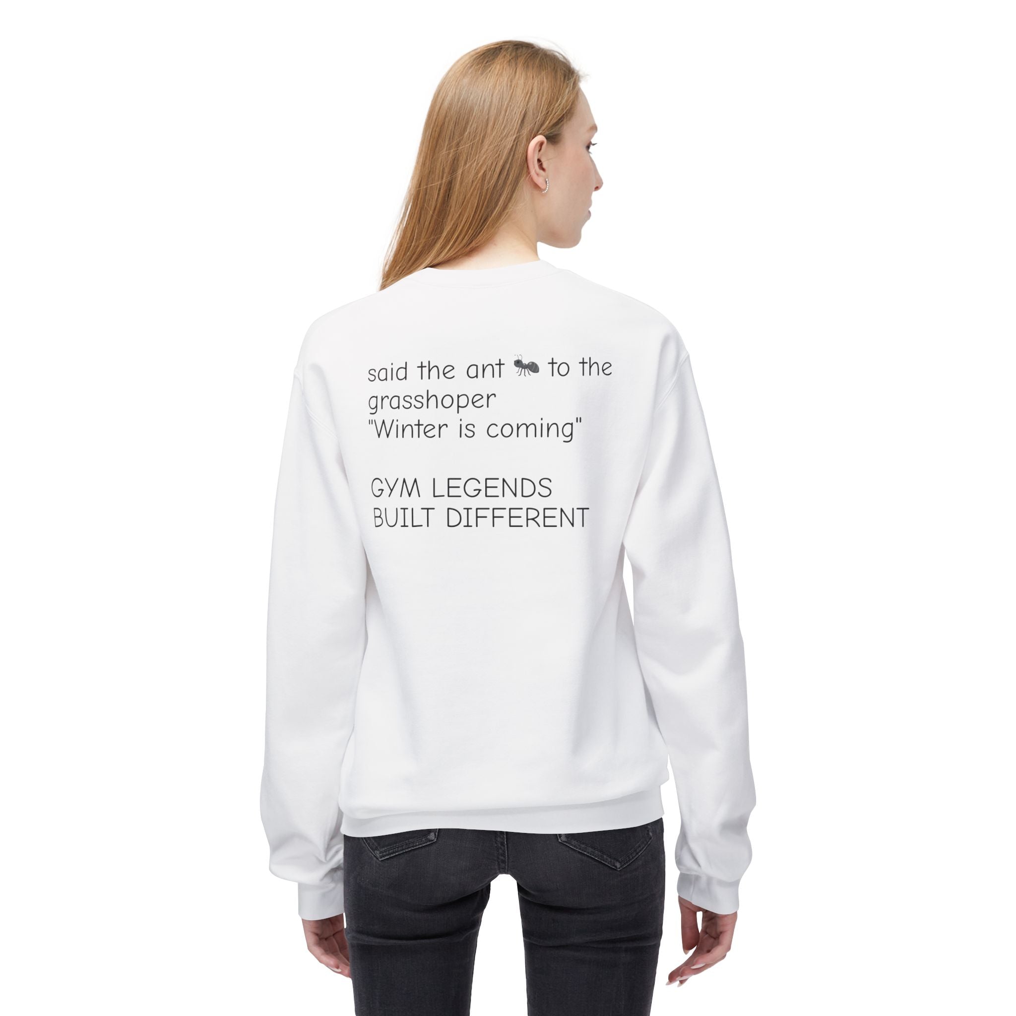 Gym Legends Crewneck Sweatshirt — "Gym Legends Built Different" Athletic Motivational Pullover