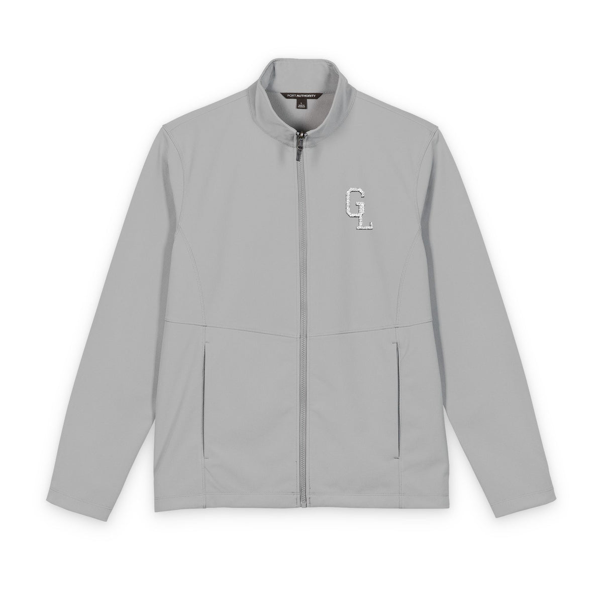 Men's Lightweight Soft Shell Jacket with 'QL' Monogram – Windproof Work & Casual Outerwear