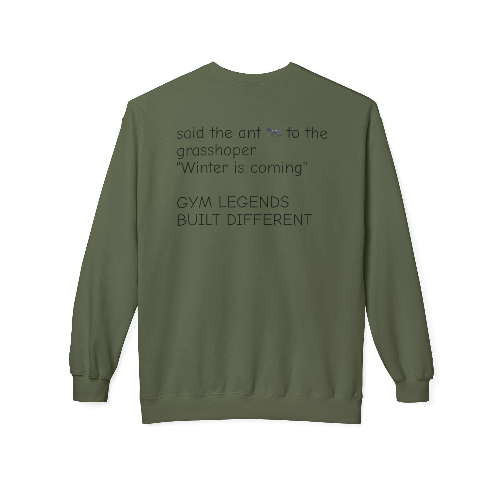 Gym Legends Crewneck Sweatshirt — "Gym Legends Built Different" Athletic Motivational Pullover