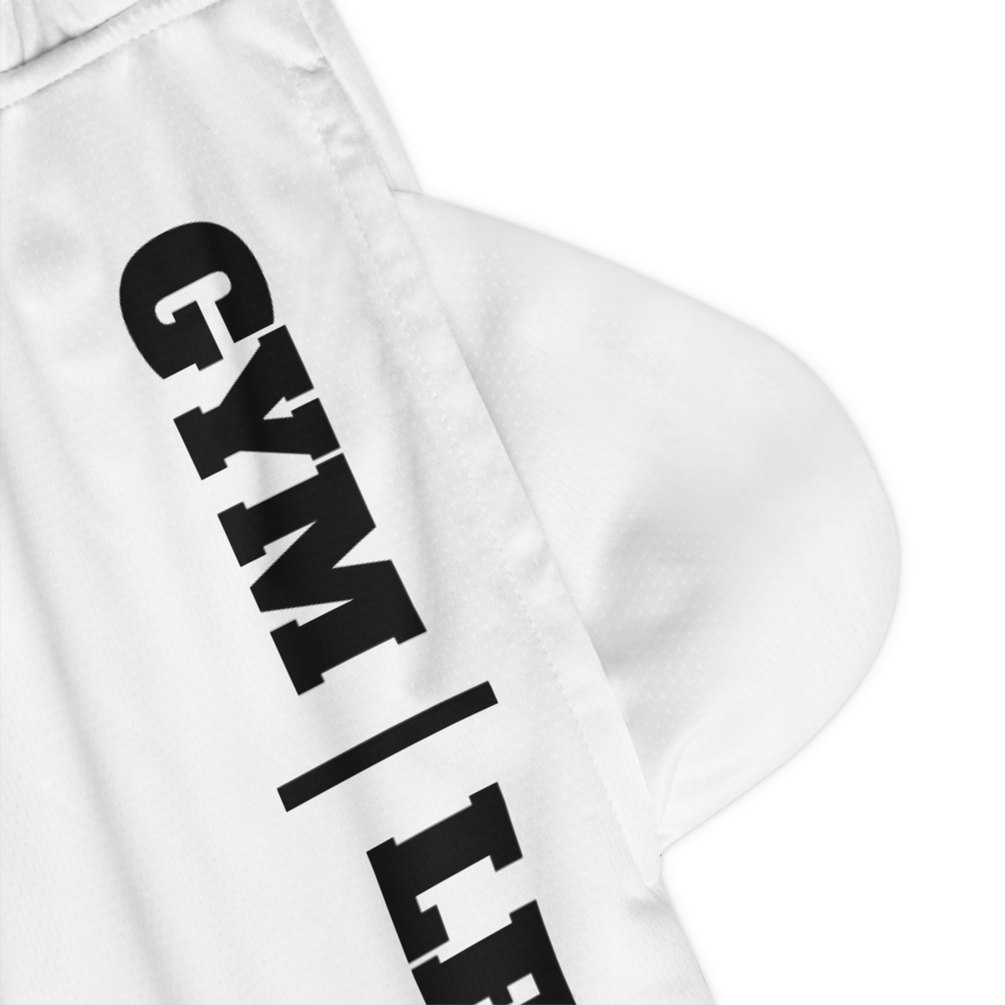 Gym Legends Basketball Shorts — white Ribbed Athletic Shorts