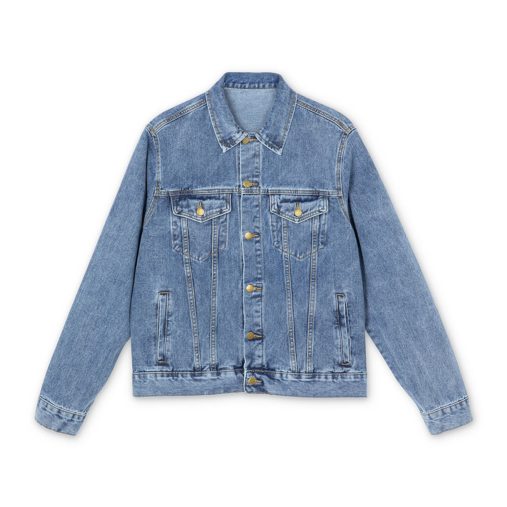 Denim Jacket — "Gym | Legends built different train different mind·body·soul" Back Print