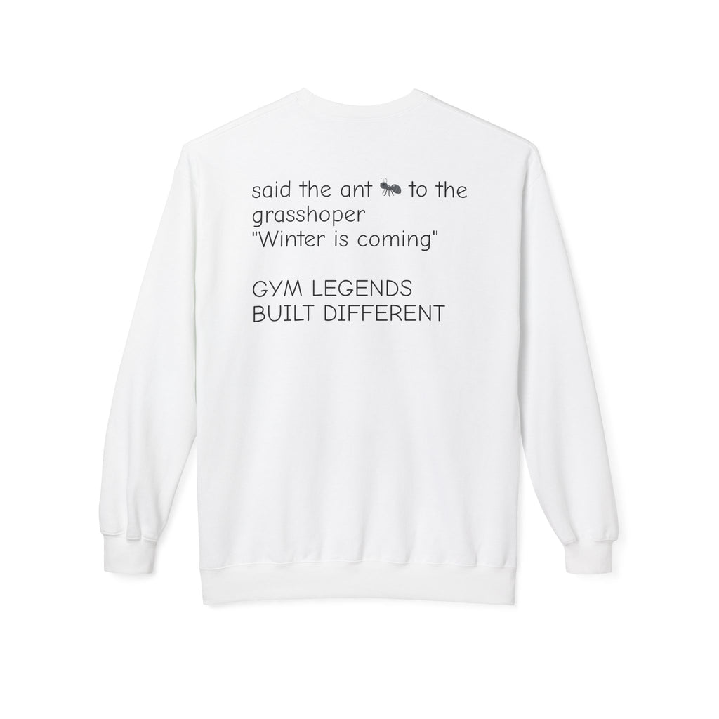 Gym Legends Crewneck Sweatshirt — "Gym Legends Built Different" Athletic Motivational Pullover