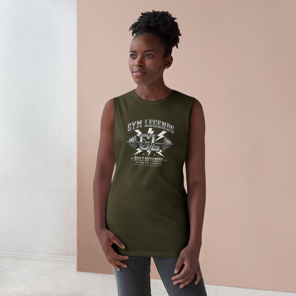 Gym Legends Tank — Built Different Weightlifting Muscle Workout Tank