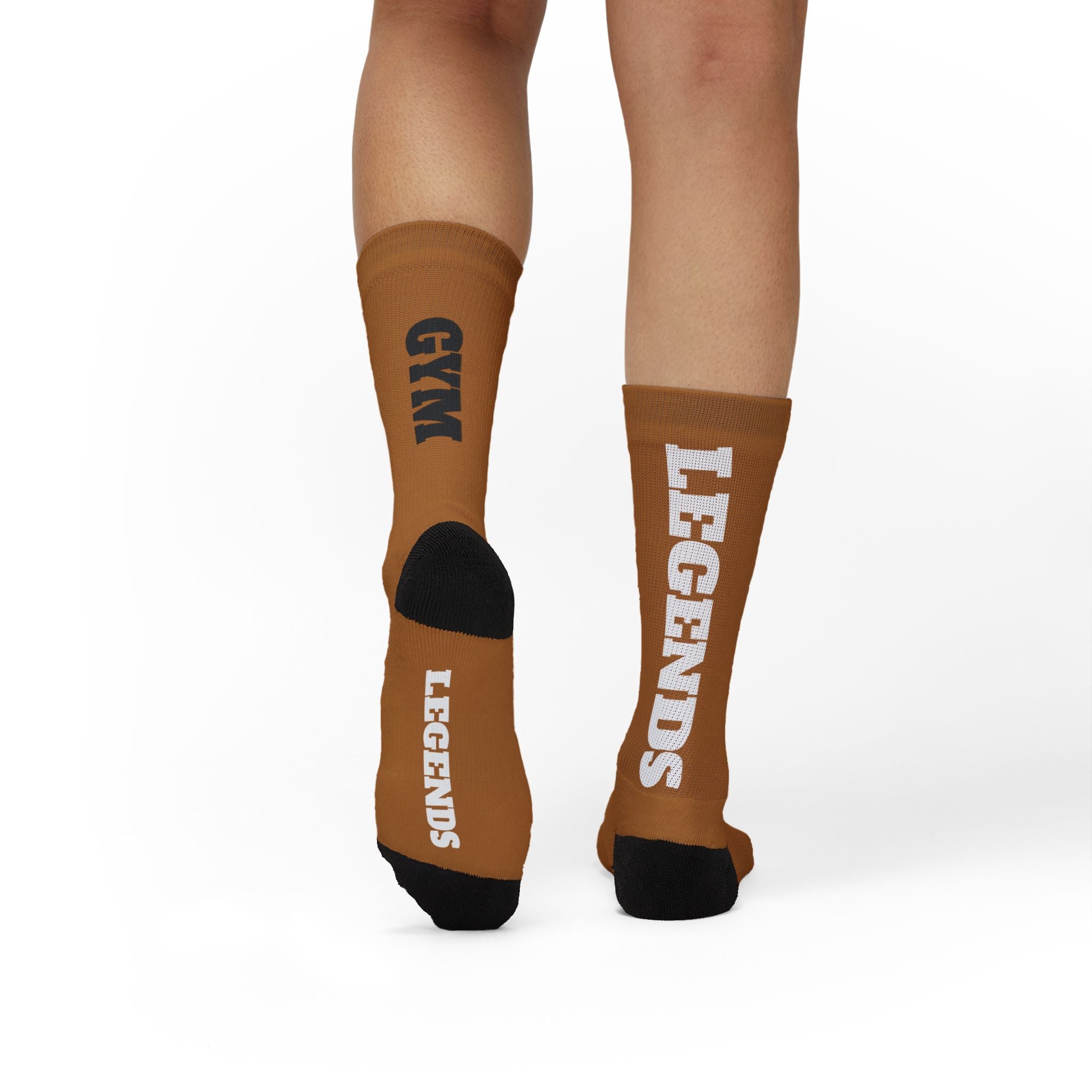 Copy of Gym Legends Sublimation Socks Gold fish— 'GYM' & 'LEGENDS' Athletic Crew Socks