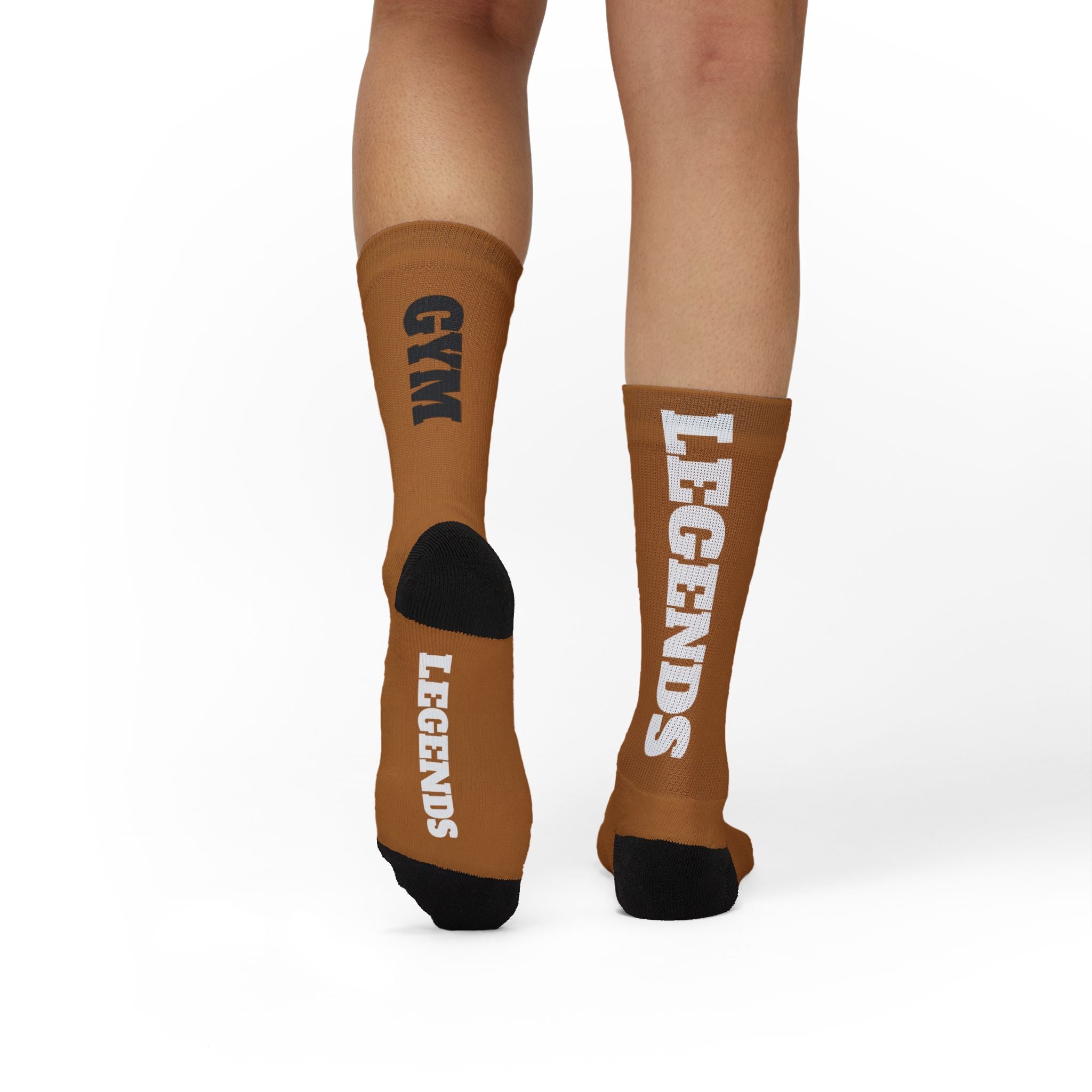 Copy of Gym Legends Sublimation Socks Gold fish— 'GYM' & 'LEGENDS' Athletic Crew Socks