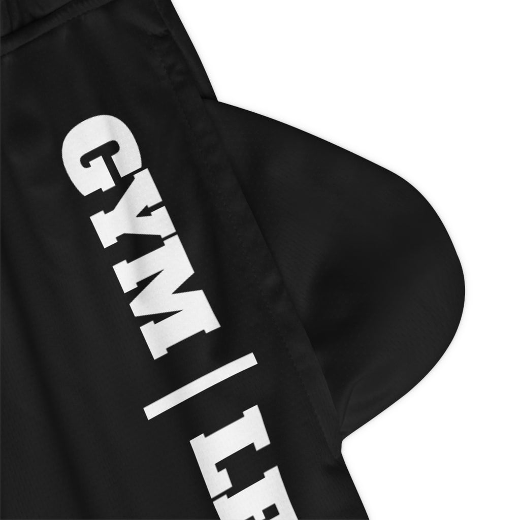 Gym Legends Basketball Shorts — Black Ribbed Athletic Shorts