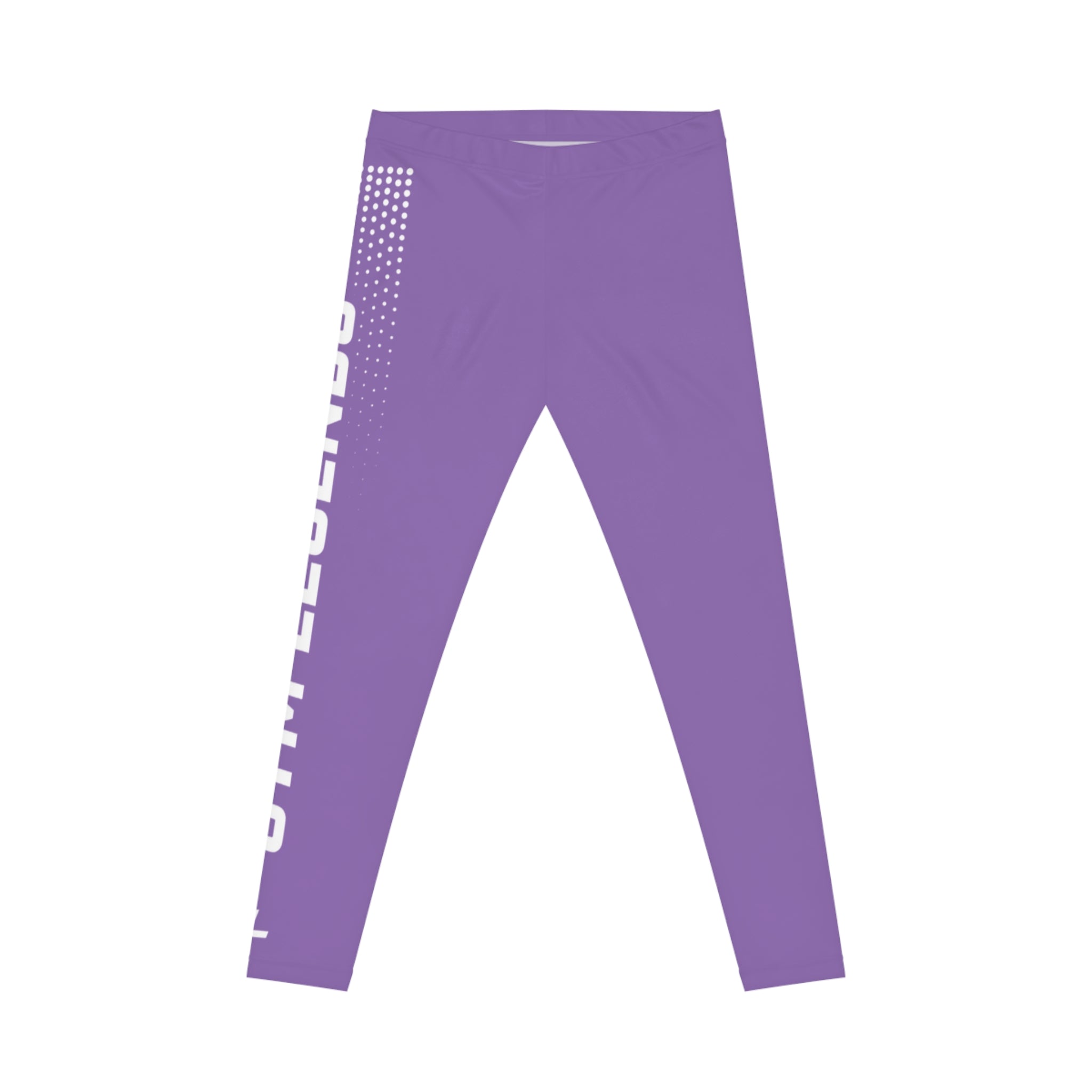 Gym Legends Purple Leggings — Women’s Athletic AOP with Side Logo